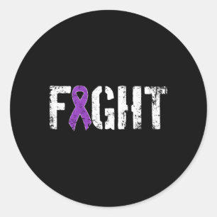 Fight Pancreatic Cancer Military Style Awareness R Classic Round Sticker