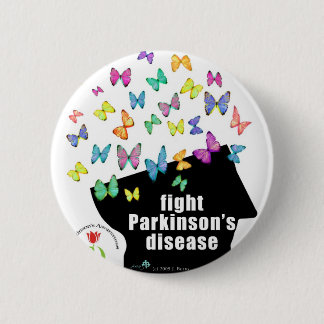 fight pd - butterflies parkinson awareness 2 inch round button