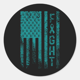 Fight Polycystic Kidney Disease Awareness  Classic Round Sticker