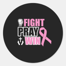 Fight Pray Win Light Pink Breast Cancer