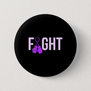 Fight Purple Ribbon Heimerheimer's Disease Awarene 2 Inch Round Button