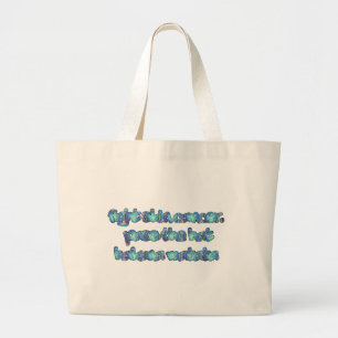 FIGHT SKIN CANCER Hakuna Matata Pass the Hat.png Large Tote Bag
