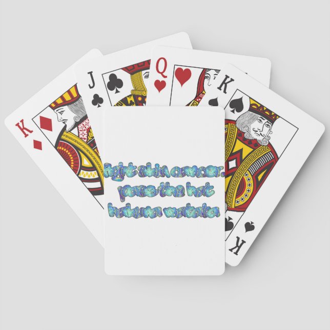 Fight Skin Cancer, Pass the Hat, Hakuna Matata Playing Cards (Back)