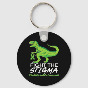Fight Stigma Mental Health Awareness Lime Green Di Keychain
