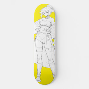 Fight Style Anime Girl Skateboard Deck