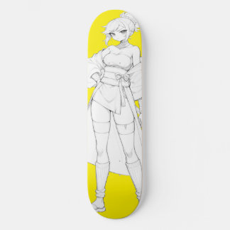 Fight Style Anime Girl Skateboard Deck
