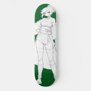 Fight Style Anime Girl Skateboard Deck