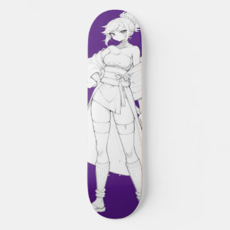 Fight Style Anime Girl Skateboard Deck