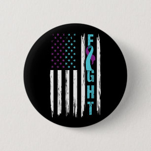 Fight Suicide Awareness And Prevention American Fl 2 Inch Round Button