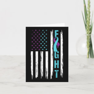 Fight Suicide Awareness And Prevention American Fl Card