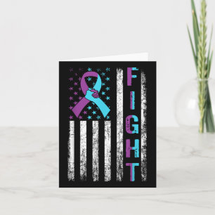 Fight Suicide Prevention Awareness American Flag R Card