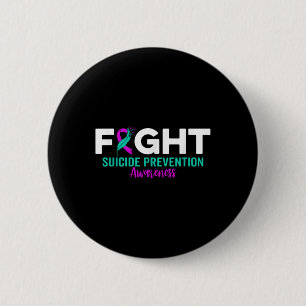 Fight Suicide Prevention Ribbon Depression Suicide 2 Inch Round Button