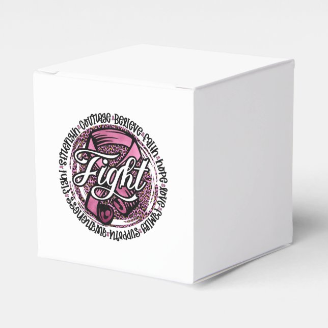 Fight T-Shirt Throw Pillow Favor Box (Front Side)