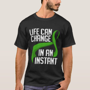 Fight Tbi Warrior Green Ribbon Traumatic Survivor T-Shirt