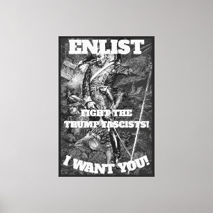 FIGHT THE FASCISTS ENLIST NOW BUY BONDS CANVAS PRINT