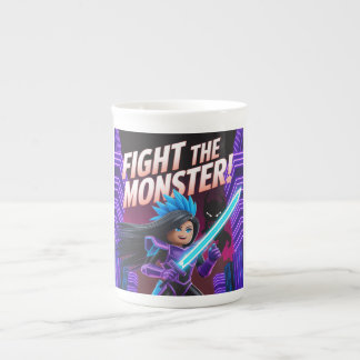 Fight the monster  bone china mug