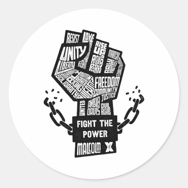 Fight The Power Sticker  (Front)