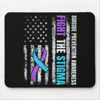 Fight The Stigma Aamerican Flag Prevention Mouse Pad