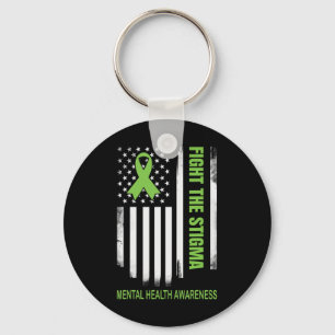 Fight The Stigma For Mental Health Awareness  Keychain
