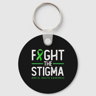 Fight The Stigma - Green Ribbon Tee, Mental Health Keychain