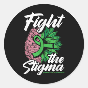 Fight The Stigma Mental Health Awareness Classic Round Sticker