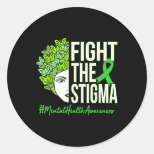 Fight The Stigma Mental Health Awareness Supporter Classic Round Sticker