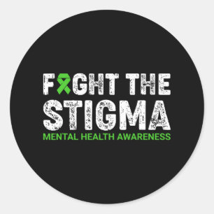 Fight The Stigma Mental Health Awareness Warrior C Classic Round Sticker