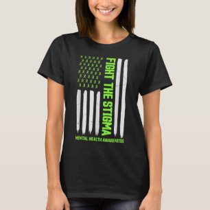 Fight The Stigma Mental Health S Awareness Ribbon T-Shirt