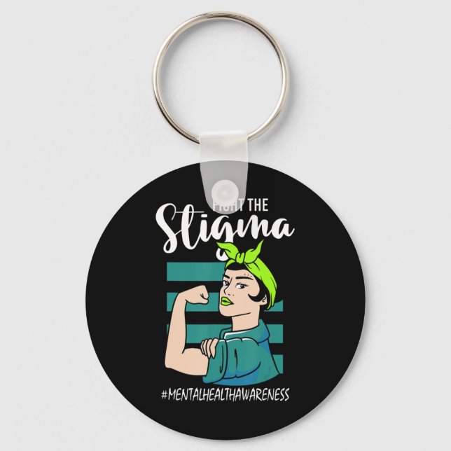 Fight The Stigma Mind Stability Awareness  Keychain (Front)