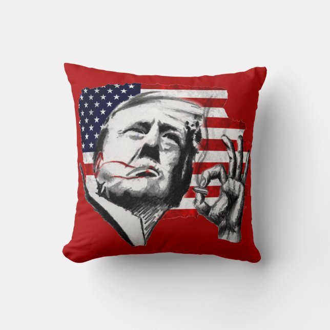 Fight Throw Pillow (Front)