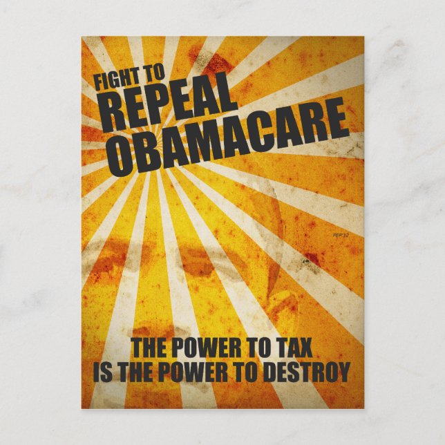 Fight To Repeal Obamacare Postcard (Front)