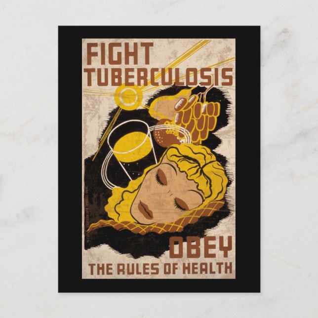 Fight Tuberculosis Obey The Rules Of Health Postcard (Front)