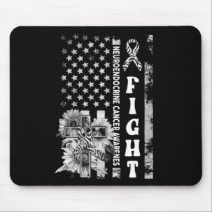 Fight Usa Flag Sunflower Christian Burgundy Brain  Mouse Pad