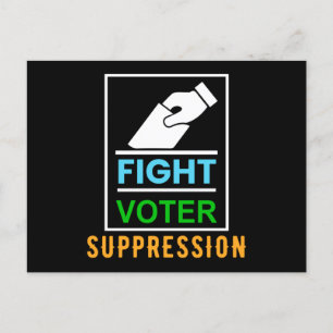 Fight Voter Suppression - Election Design Postcard