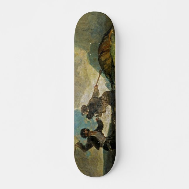 Fight with Cudgels by Francisco Goya c 1820 Skateboard (Front)