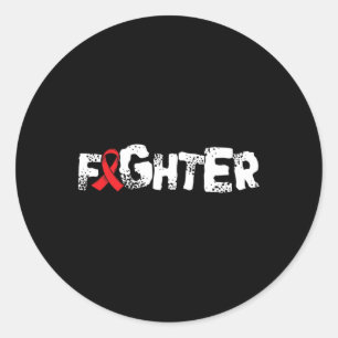 Fighter1- Sickle Cell Anemia Awareness Item  Classic Round Sticker