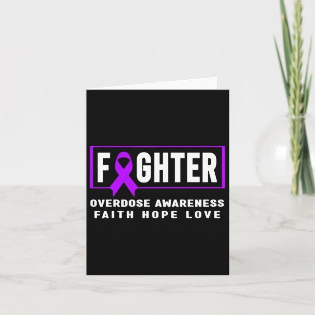 Fighter - Addiction Awareness  Card (Front)