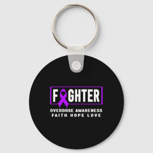 Fighter - Addiction Awareness Keychain