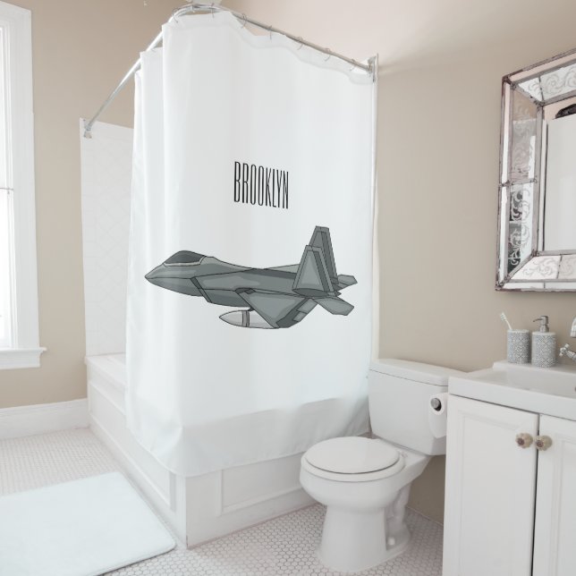 Fighter aircraft cartoon illustration (In Situ)