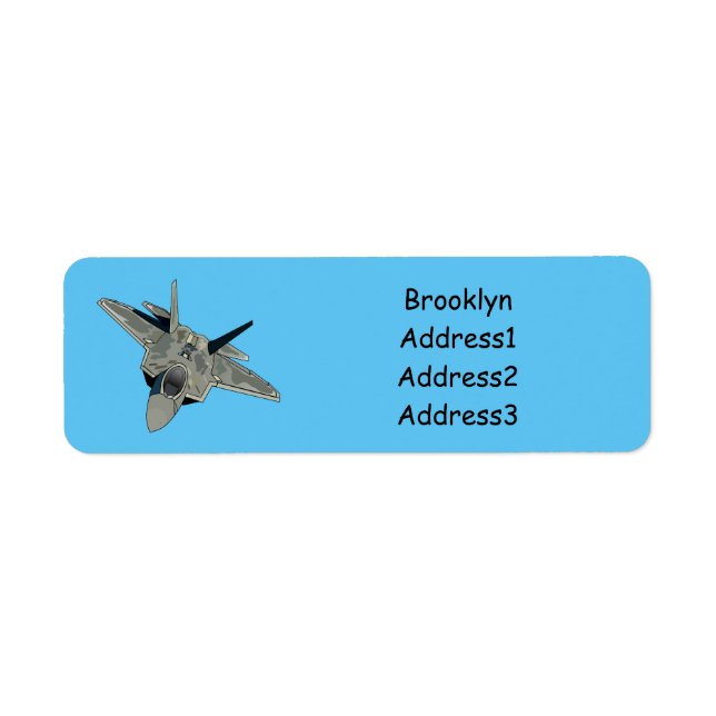 Fighter aircraft cartoon illustration (Front)