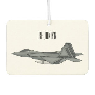 Fighter aircraft cartoon illustration air freshener