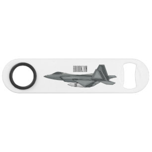 Fighter aircraft cartoon illustration bar key