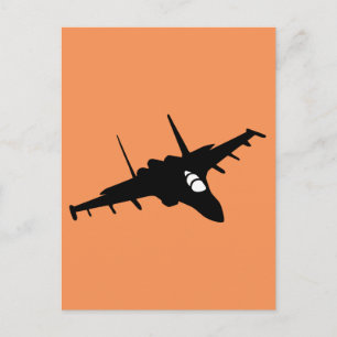 fighter aircraft postcard