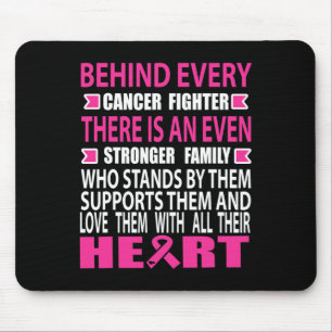 Fighter And Strong Family Breast Cancer Awareness Mouse Pad