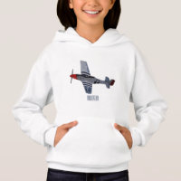 Fighter-bomber cartoon illustration