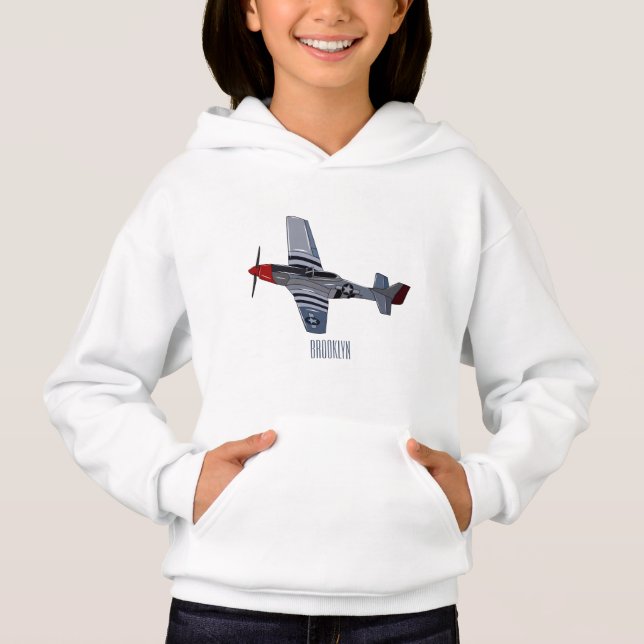 Fighter-bomber cartoon illustration (Front)