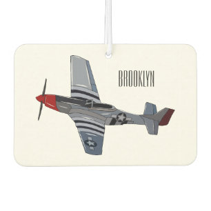 Fighter-bomber cartoon illustration air freshener