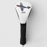 Fighter-bomber cartoon illustration