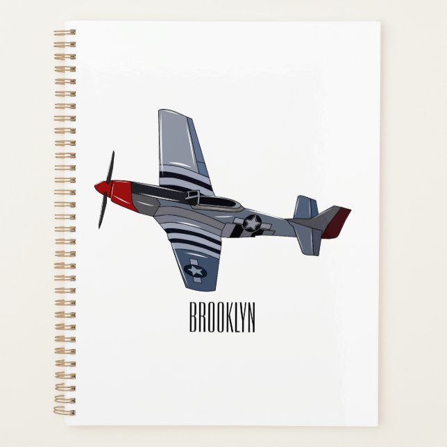 Fighter-bomber cartoon illustration planner (Front)