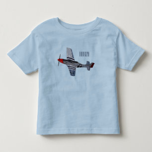 Fighter-bomber cartoon illustration toddler t-shirt